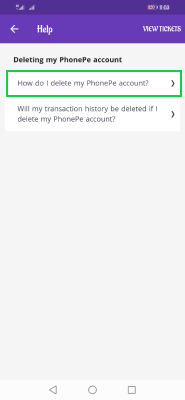 How to Delete Phonepe Account