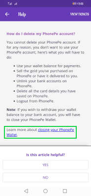 How to Delete Phonepe Account