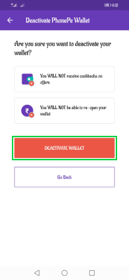 Delete Phonepe Account