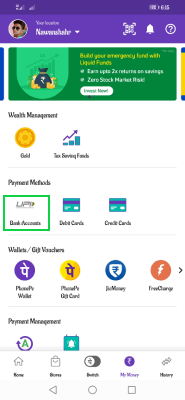 how to delete bank account in Phonepe wallet
